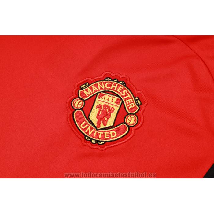 Chandal del Manchester United Manga Corta 2024-2025 Rojo - Pantalon Corto